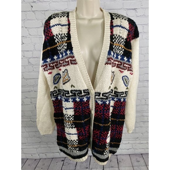 Vintage NWT A Little Extra Spice Womens Knit Sweater Button Up V Neck 24W/ 44 - Picture 1 of 11